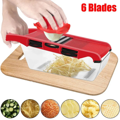 Multifunction Kitchen Slicer 6 Blades