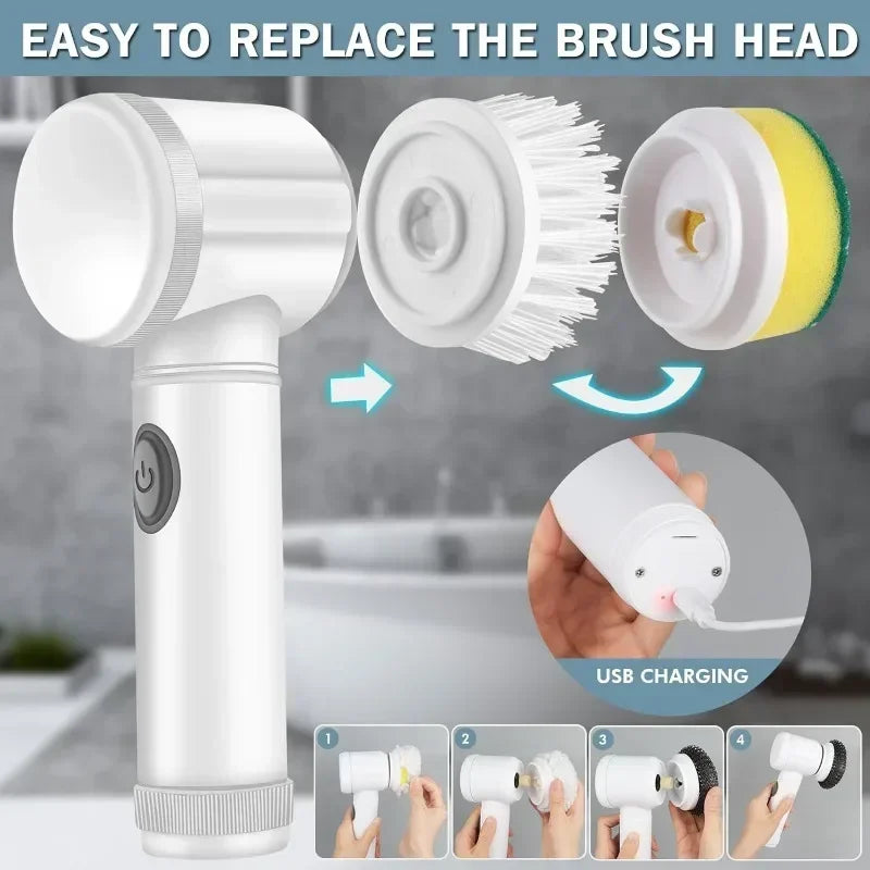 Magic Clean Spin Scrubber 5 in 1