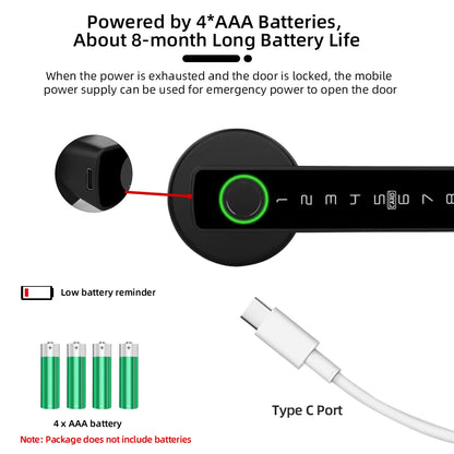 Smart Tuya Fingerprint Door Lock