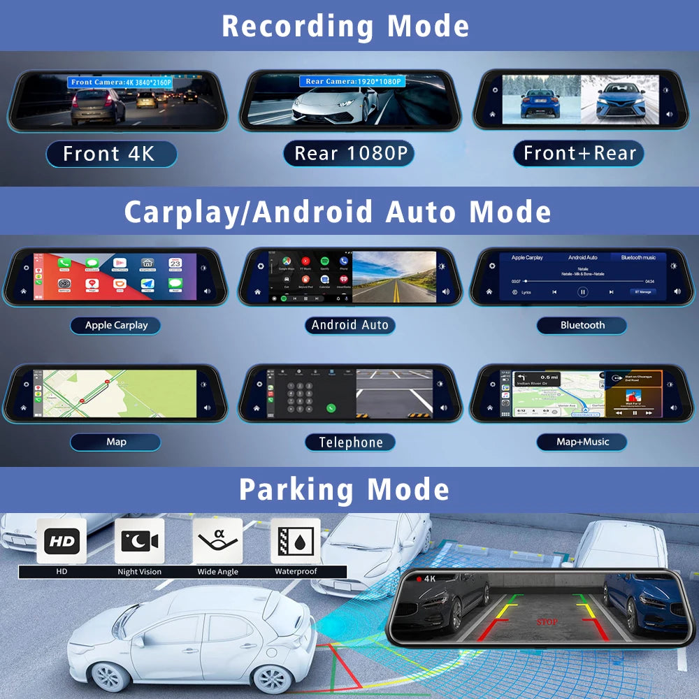 SmartDrive Mirror Dash Cam Pro