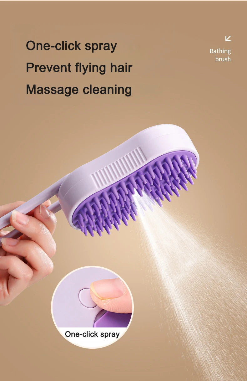 3 in 1 Pet Electric Steam Brush