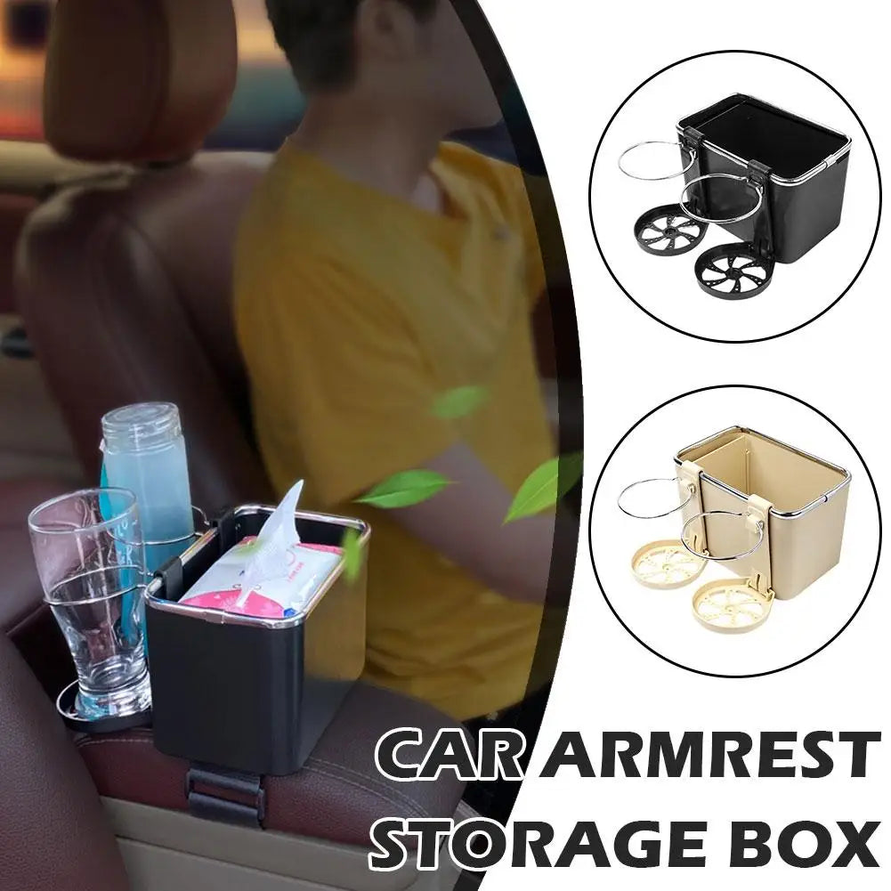 Car Armrest Organizer & Drink Holder