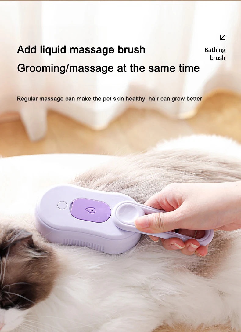 3 in 1 Pet Electric Steam Brush