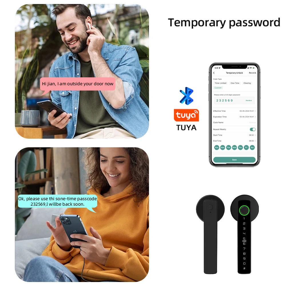 Smart Tuya Fingerprint Door Lock