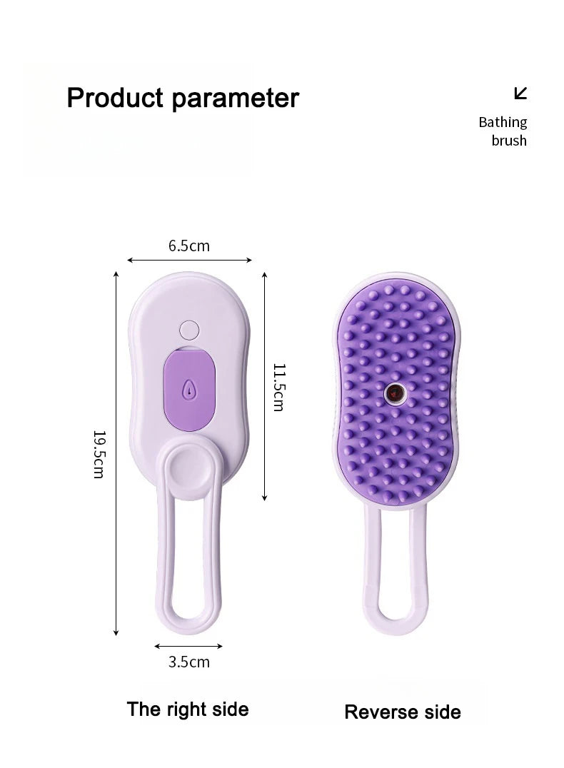 3 in 1 Pet Electric Steam Brush