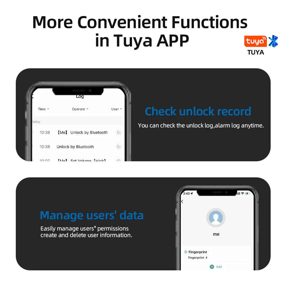 Smart Tuya Fingerprint Door Lock