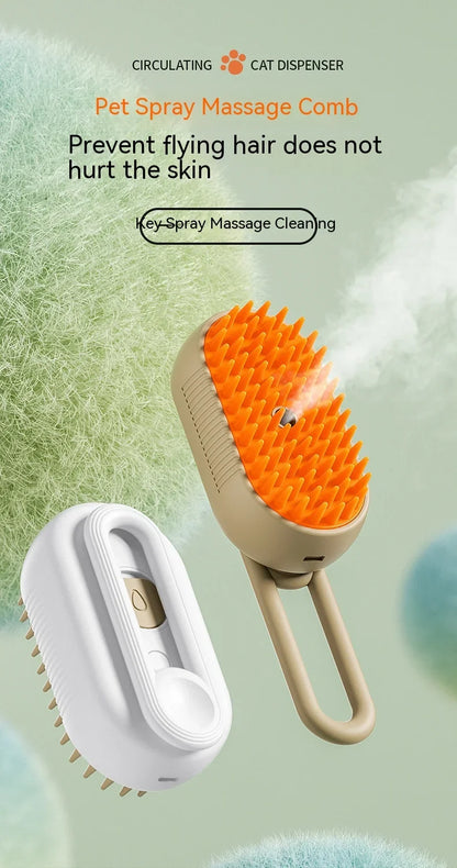 3 in 1 Pet Electric Steam Brush